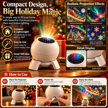 🎄 Christmas Wonderland Projector – Fill Your Room With Magical Holiday Scenes ✨