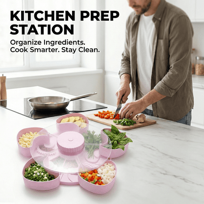 2026 New Divided Spin and Snack Serving Tray
