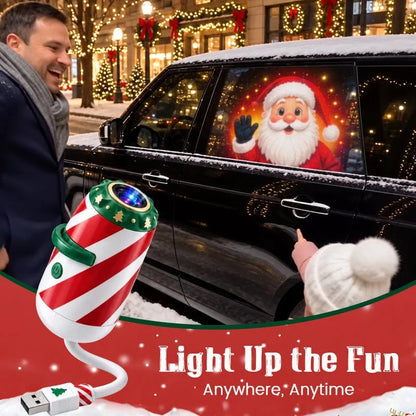 🎄 Merry Ride Christmas Car Projector Light – 5D Festive Projection Effect