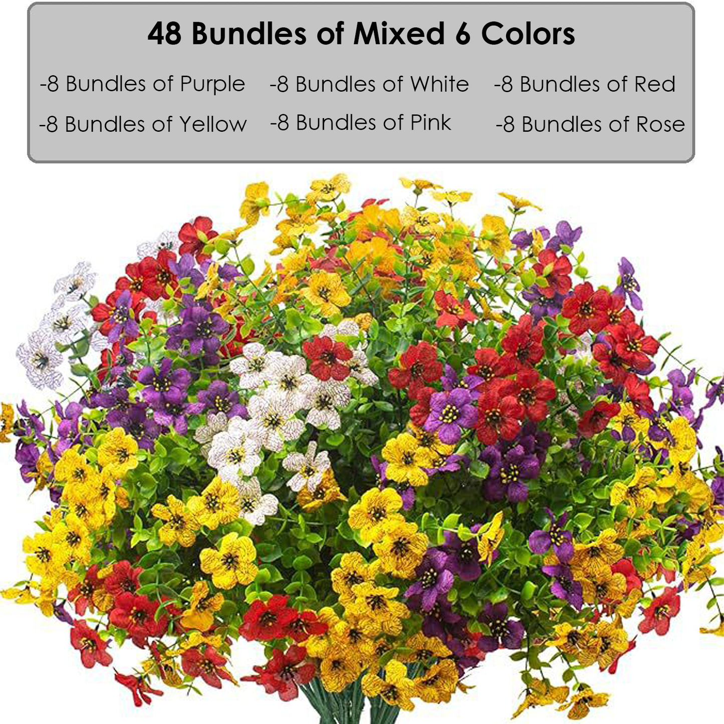 🌸Last Day Promotion!🌺UV Resistant Colorful Artificial Flower