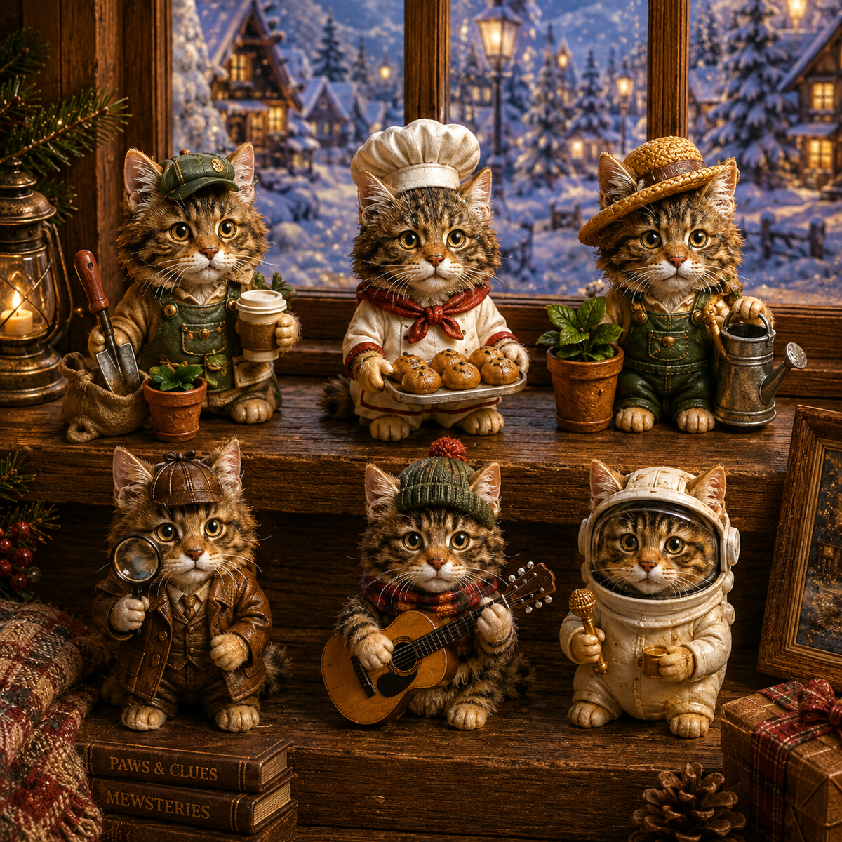 Maine Coon Jobs Advent Calendar 2026 – 24 Days of Unique Collectible Cat Miniatures, Christmas Countdown Gift for Maine Coon & Cat Lovers