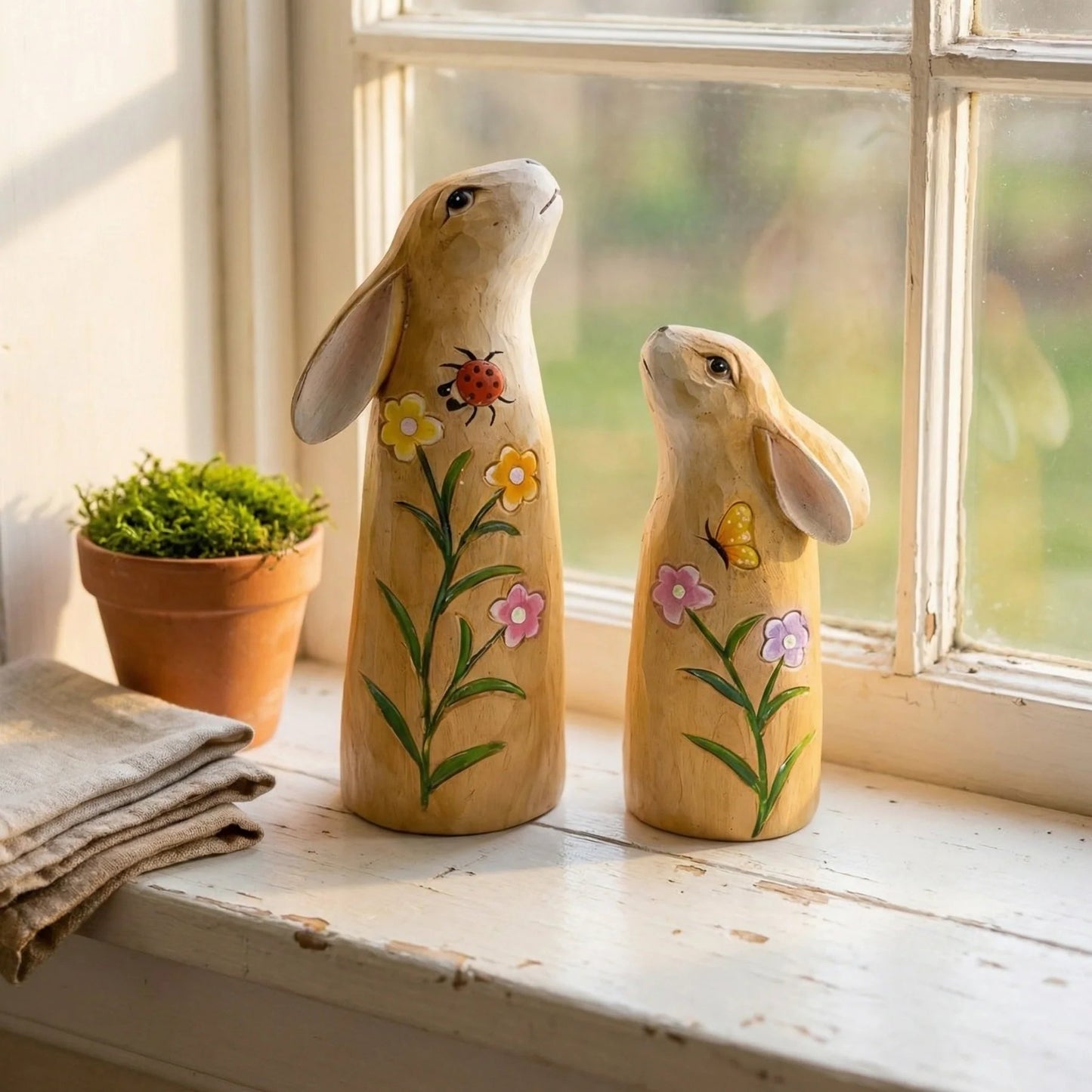 🔥Easter Hot Sale 49% OFF -Hand-Painted Spring Bunny Figurines