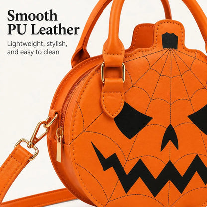 🎃 Spooky Jack-O'-Lantern Pumpkin Crossbody Bag