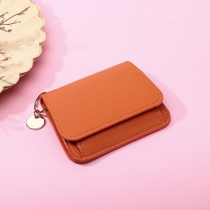 ⚡RFID Short Wallets for Women – Fashionable Card Holder with Key Ring & Coin Purse
