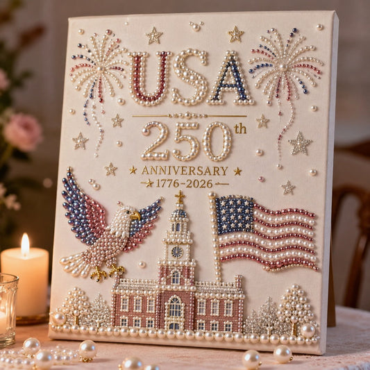 ❤️‍🔥LAST DAY 50% OFF - 🇺🇸 USA 250th Anniversary DIY Pearl Painting Kit ✨