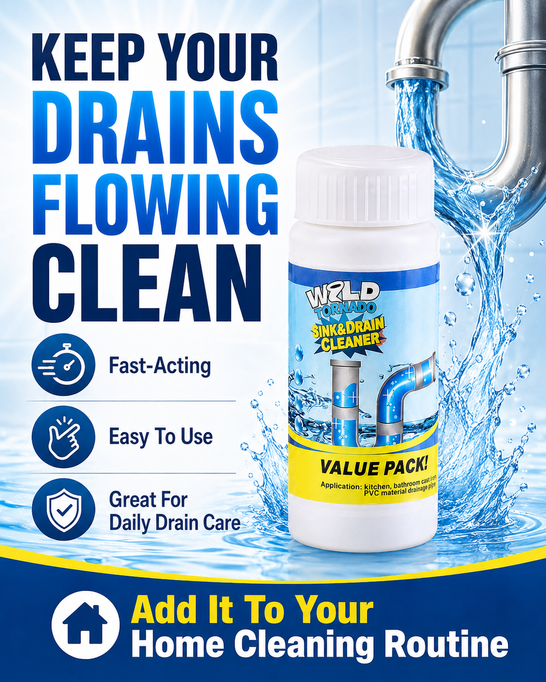 High-Efficiency Odor-Neutralizing Sink & Drain Cleaner