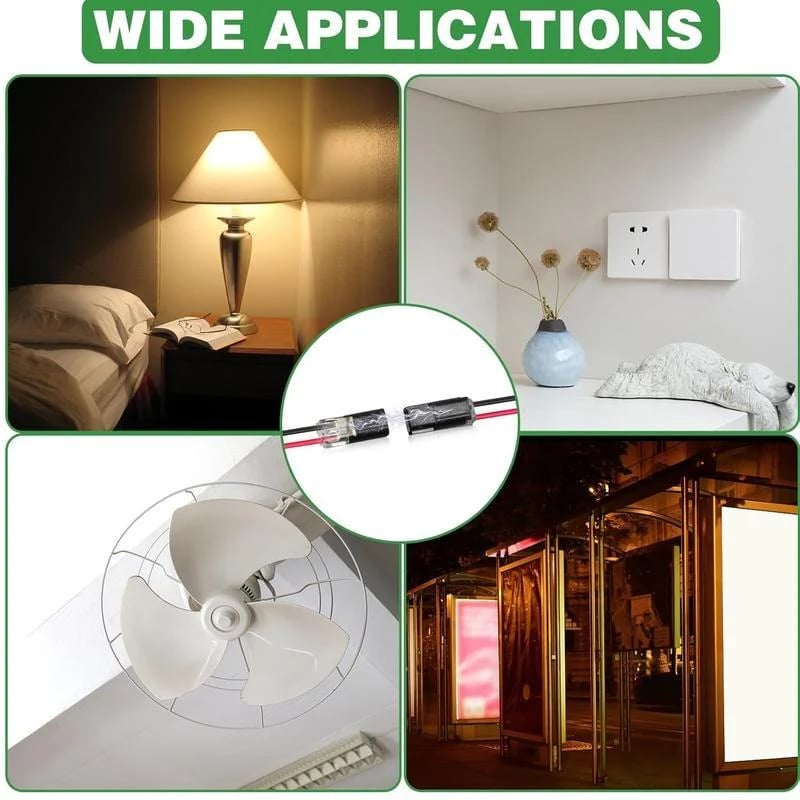 🔥 Clearance Sale 49% Off ⚡Dual-Line Quick Connector: 2-Pin Low-Voltage LED Strip Connector with Safety Lock