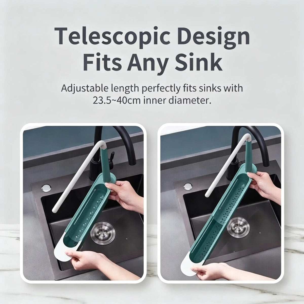Expandable Sink Organizer Shelf – Waterproof Plastic Rack with No Mold Growth 🛁