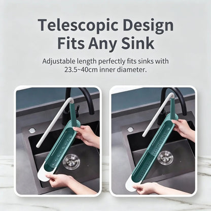 Expandable Sink Organizer Shelf – Waterproof Plastic Rack with No Mold Growth 🛁