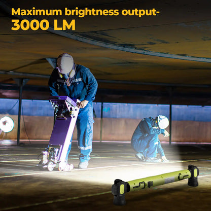 Under Hood Work Light Bar, 3000LM LED Magnetic Light Bar with Hooks, 5200mAh Cordless Rechargeable Hood Light Fathers Day Dad Gifts for Men/Mechanic/Car Repairing/Garage
