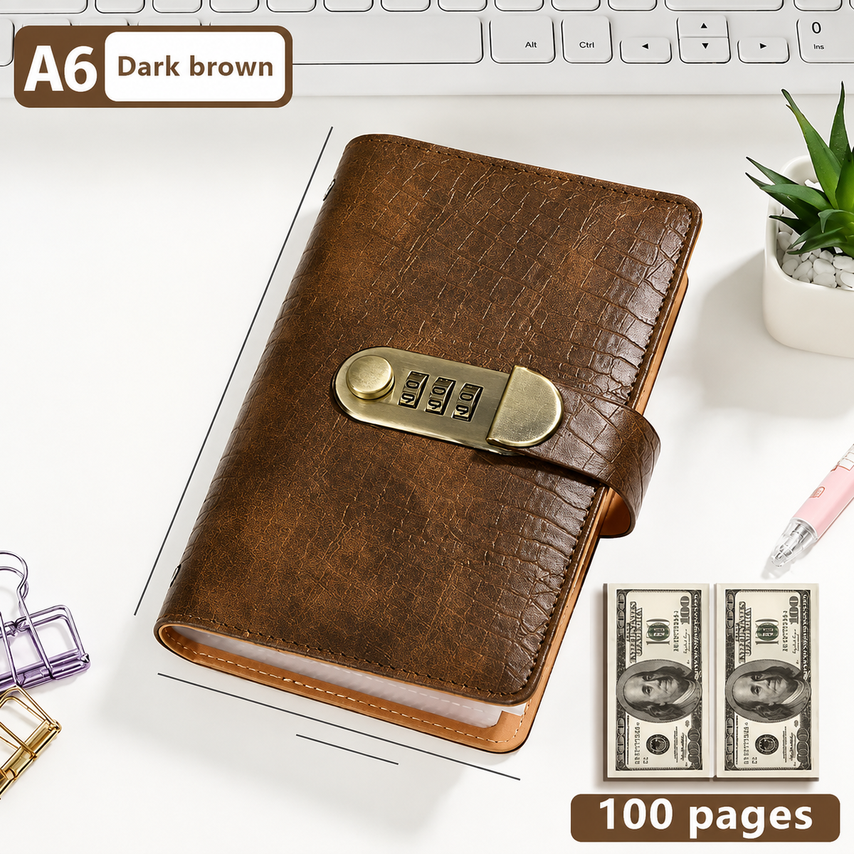 💵100 Transparent Pocket Currency Collectors Album💰