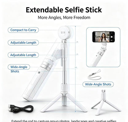 🔥Zoomable Magnetic Palm Grip | Selfie Stick & Tripod