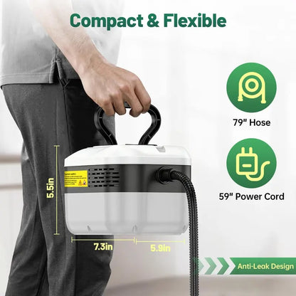 🔥Portable Handheld Steam Cleaner with 10 Accessories, Adjustable Levels, Fast Heat-Up Steamer for Kitchen, Bathroom, Tile & Car Cleaning