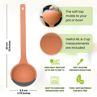 💡Soft Top Silicone Kitchen LADLE Spoon