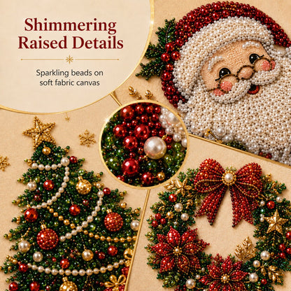❤️ 5-in-1 3D Pearl Art Kit – Christmas DIY Craft Set for Kids & Family Creative Fun 🎨