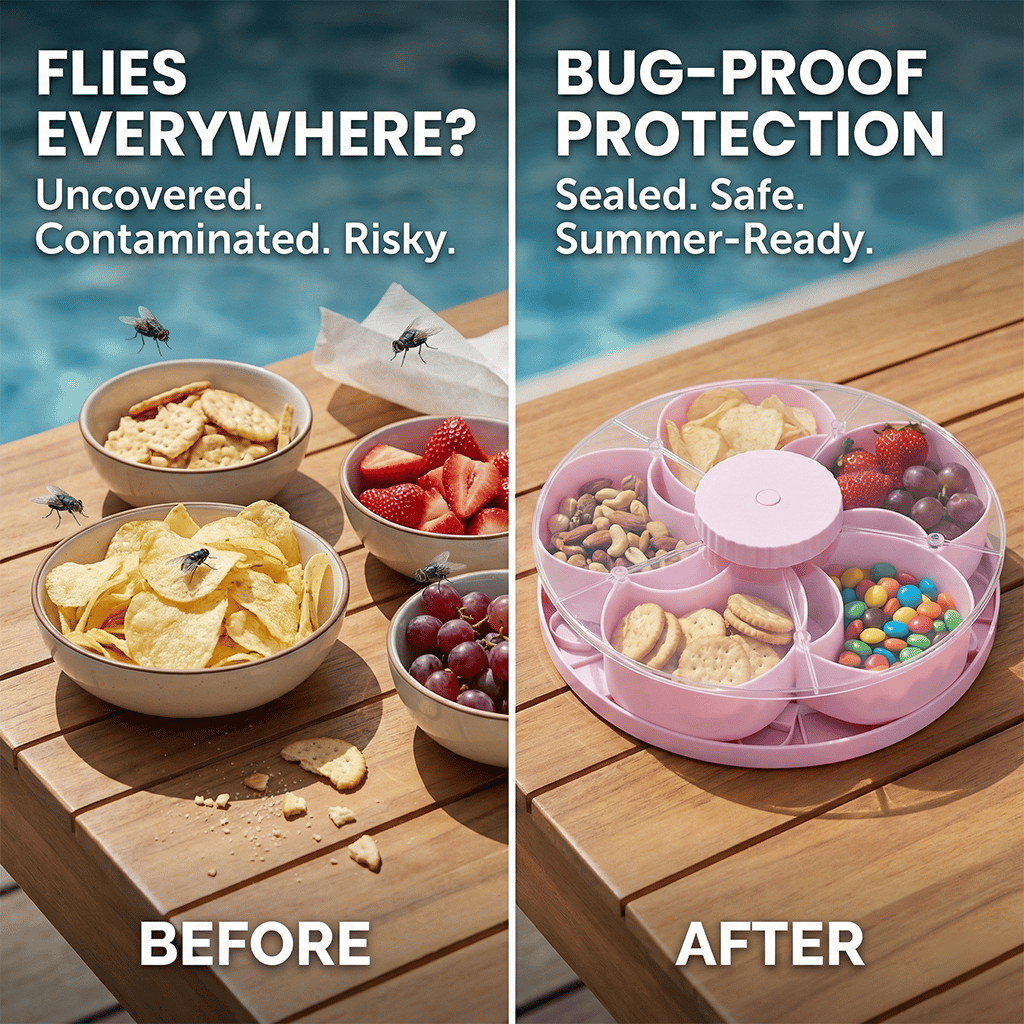 2026 New Divided Spin and Snack Serving Tray