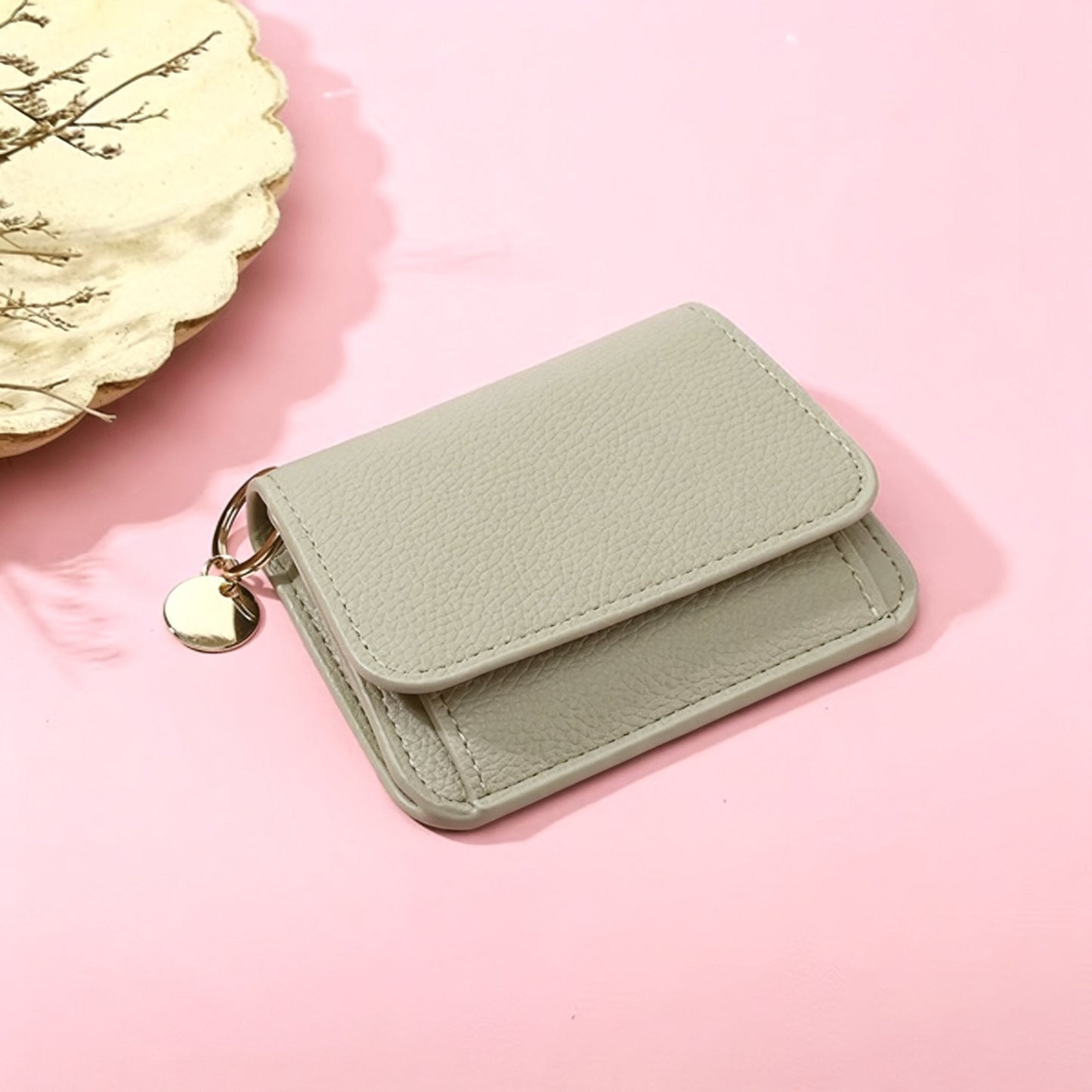 ⚡RFID Short Wallets for Women – Fashionable Card Holder with Key Ring & Coin Purse