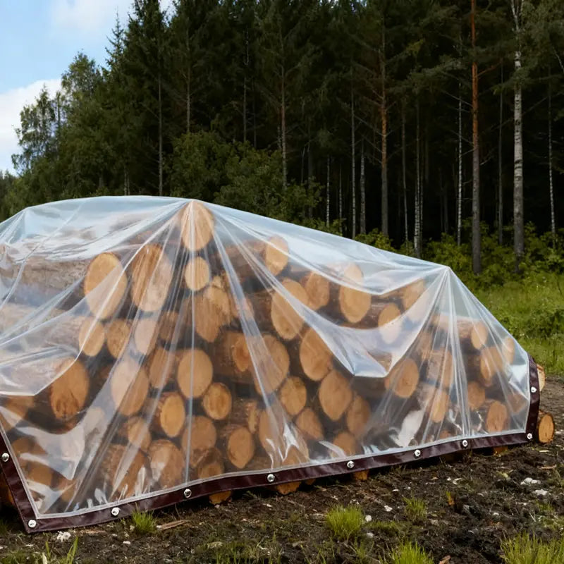 Clear Waterproof PE Tarp, Transparent Outdoor Cover with Metal Grommets💧