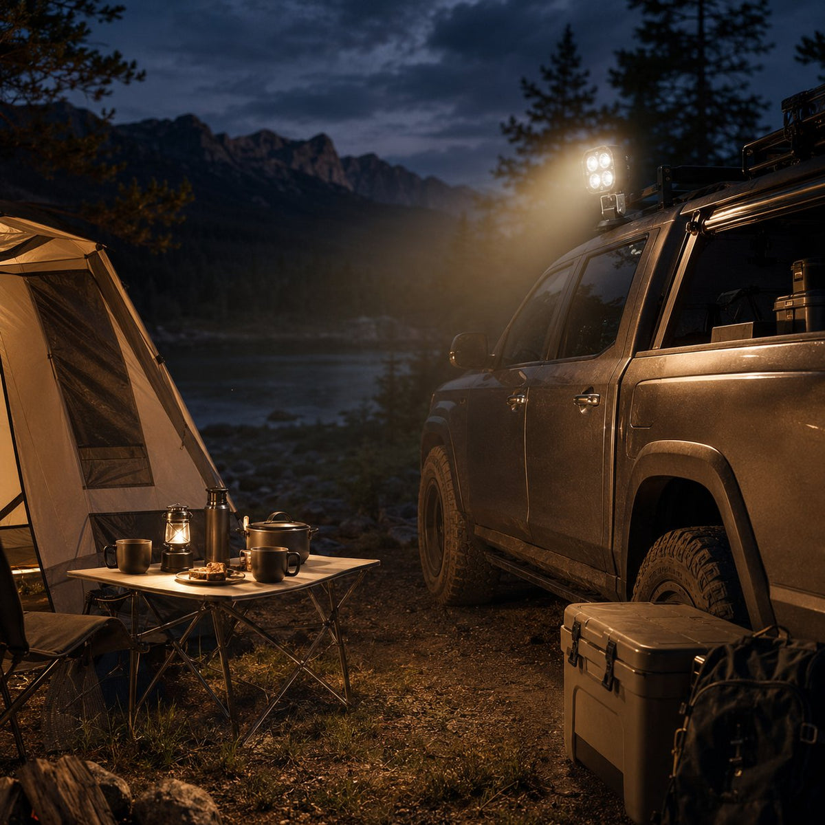 ⛺ 360° Full Coverage Magnetic LED Pod Light – Portable Outdoor Camping & Car Emergency LED Lamp