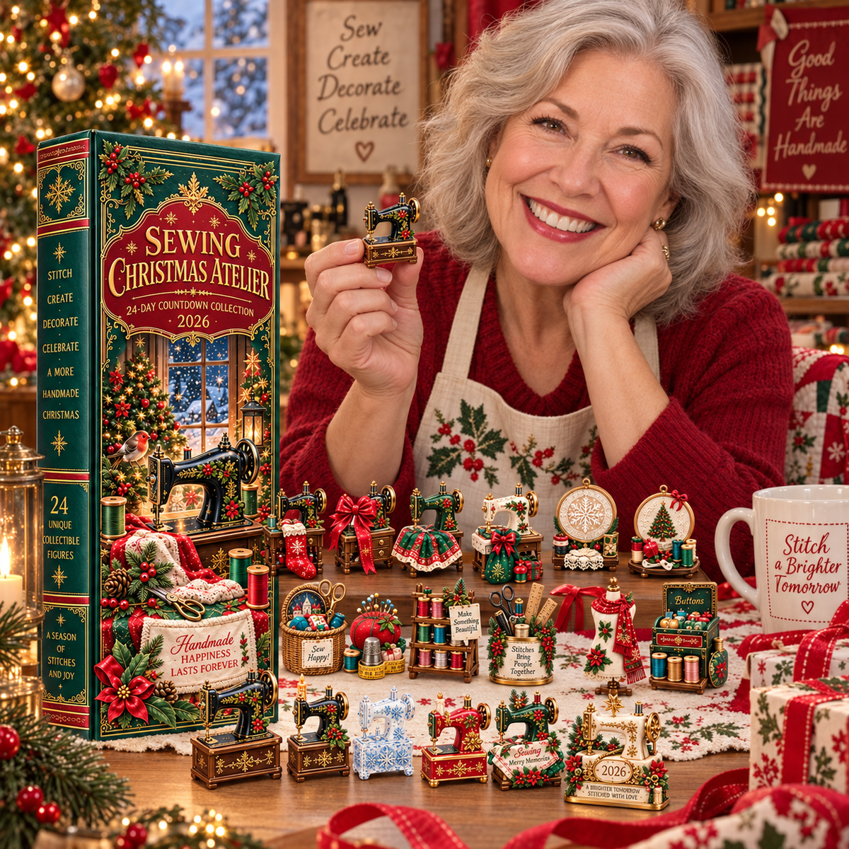 🩷Sewing Christmas Atelier 2026 – 24-Day Countdown Collection with 24 Unique Sewing & Quilting Miniatures