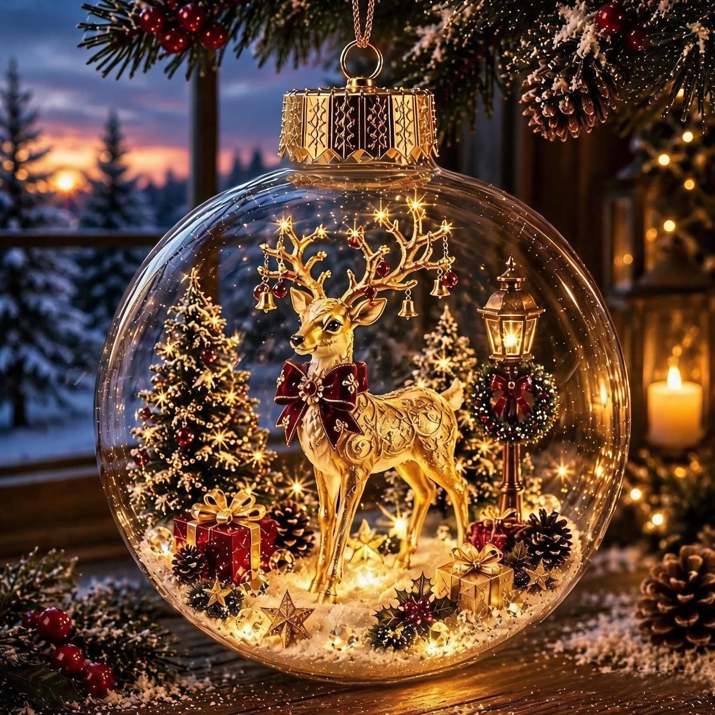🎄Glowing Christmas Diorama Ornament🎄