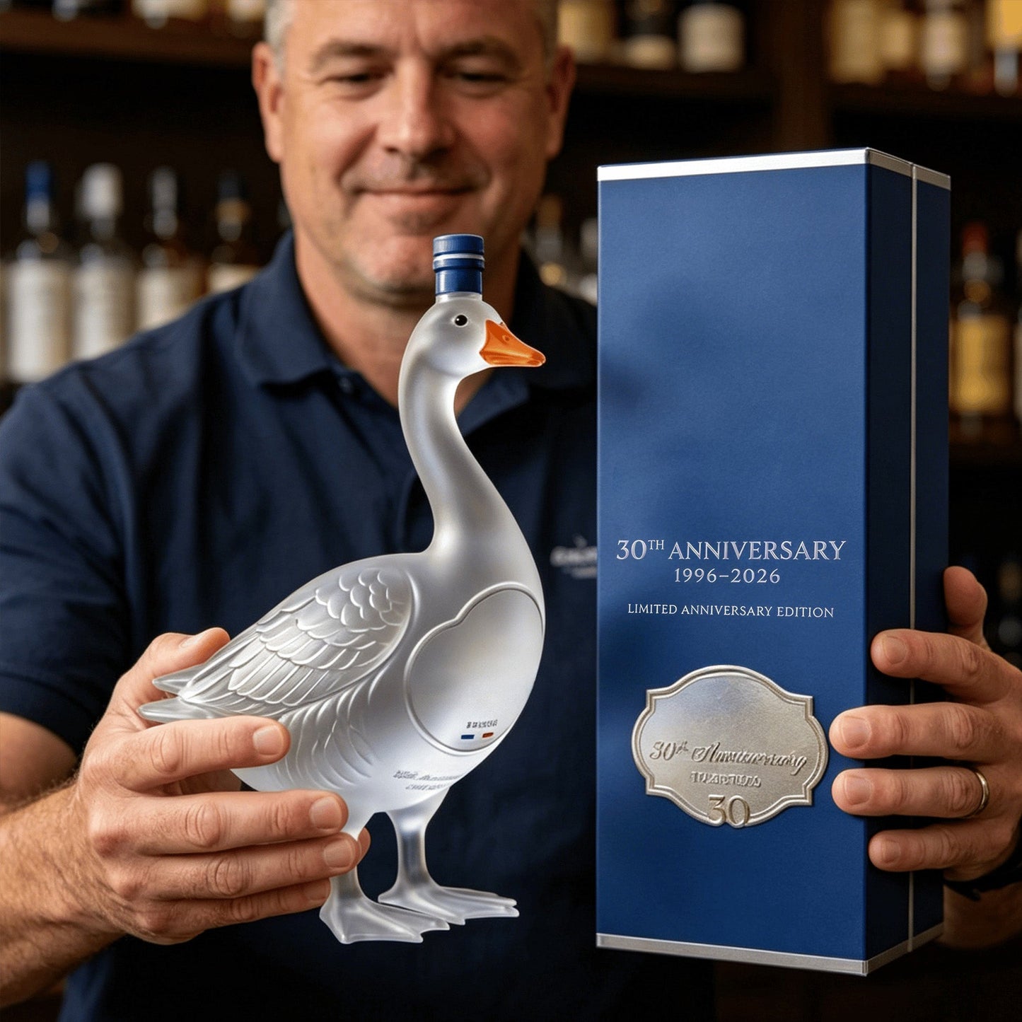 🔥Hot Sale-🦢30th Anniversary 3D Sculpted Vodka Bottle