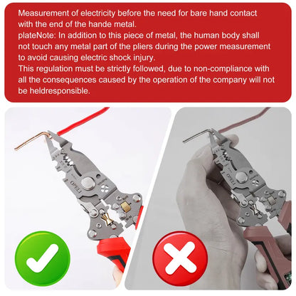 16-in-1 Wire Stripping Pliers, 2026 New Rechargeable Wire Strippers Tool with Voltage Tester&Alarms, Detectable 12-250V, Heavy-Duty Electrical Pliers&Wire Cutters