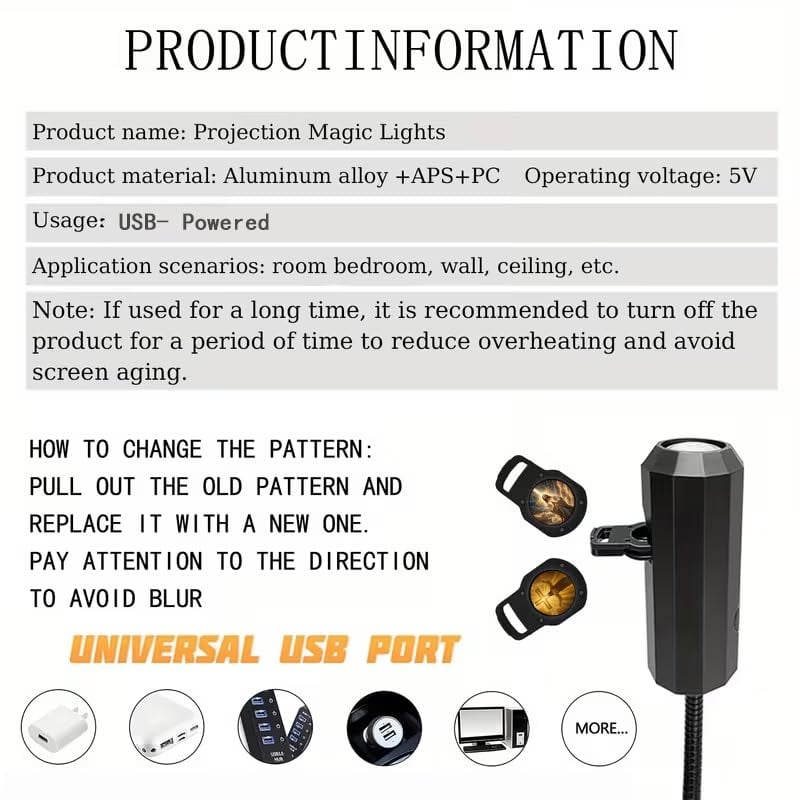 Prayer projection light product information and projection insert swapping guide
