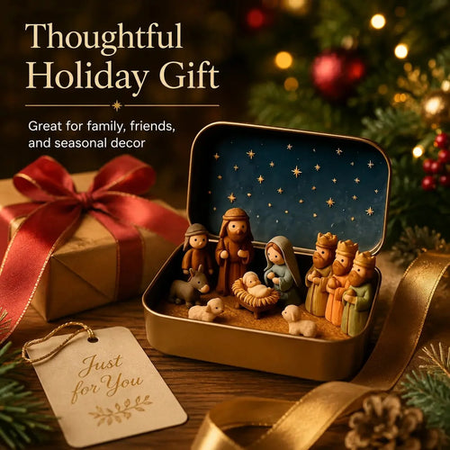 🎄 Mini Nativity in a Tin – Carry the Christmas Story Anywhere