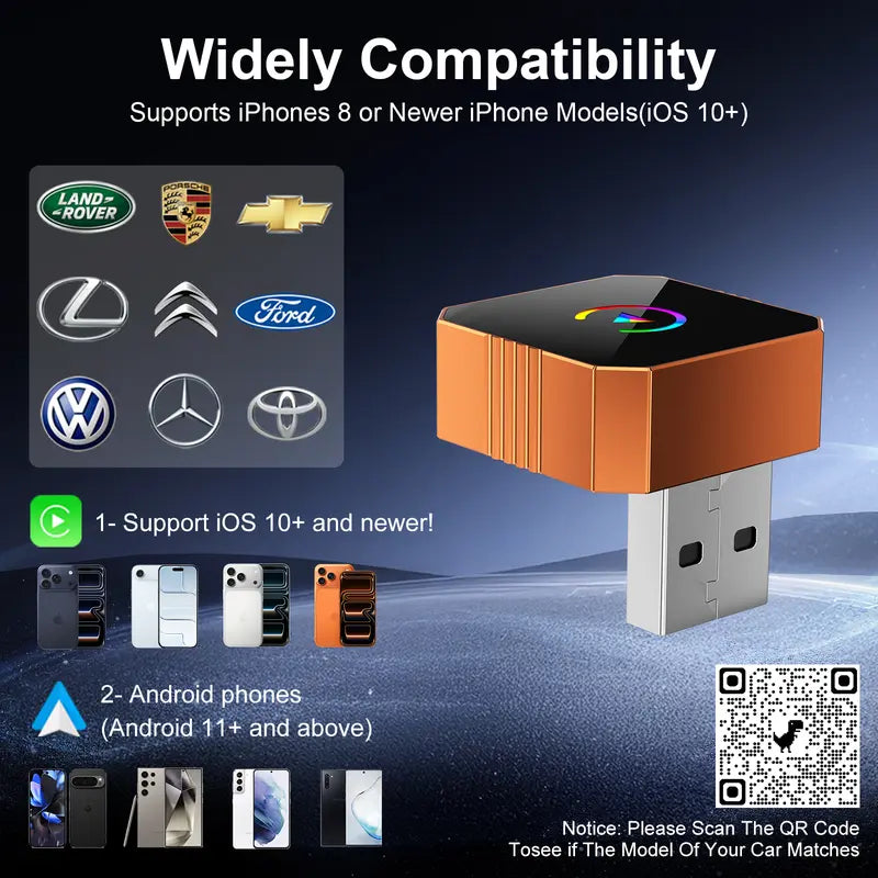 🚗2027 Wireless CarPlay Converter