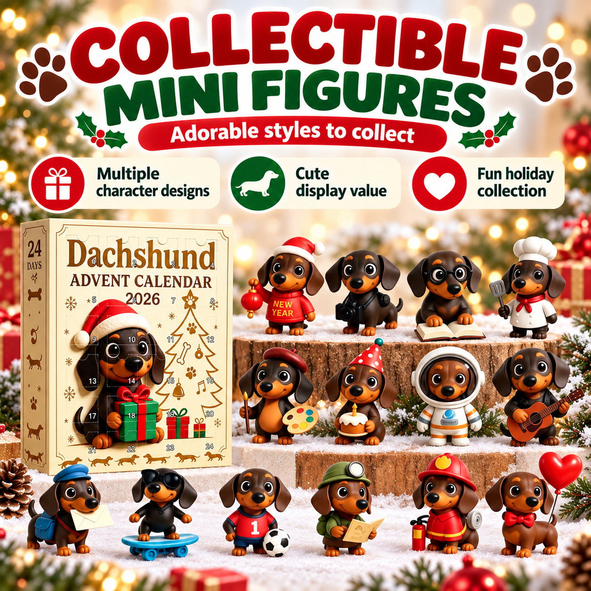 🔥🐶🎄 Dachshund Advent Calendar