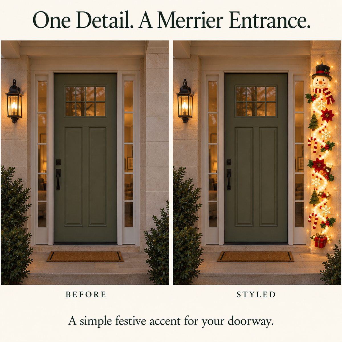 🎄 Glowing Christmas Door Hanger