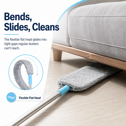 🧹 Flexible Retractable Gap Duster – Long-Reach Microfiber Cleaner for Under Beds & Appliances