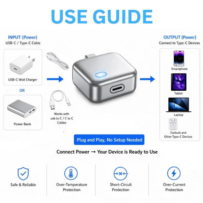 140W Auto-Eject Battery Guard – Smart USB-C Fast Charger