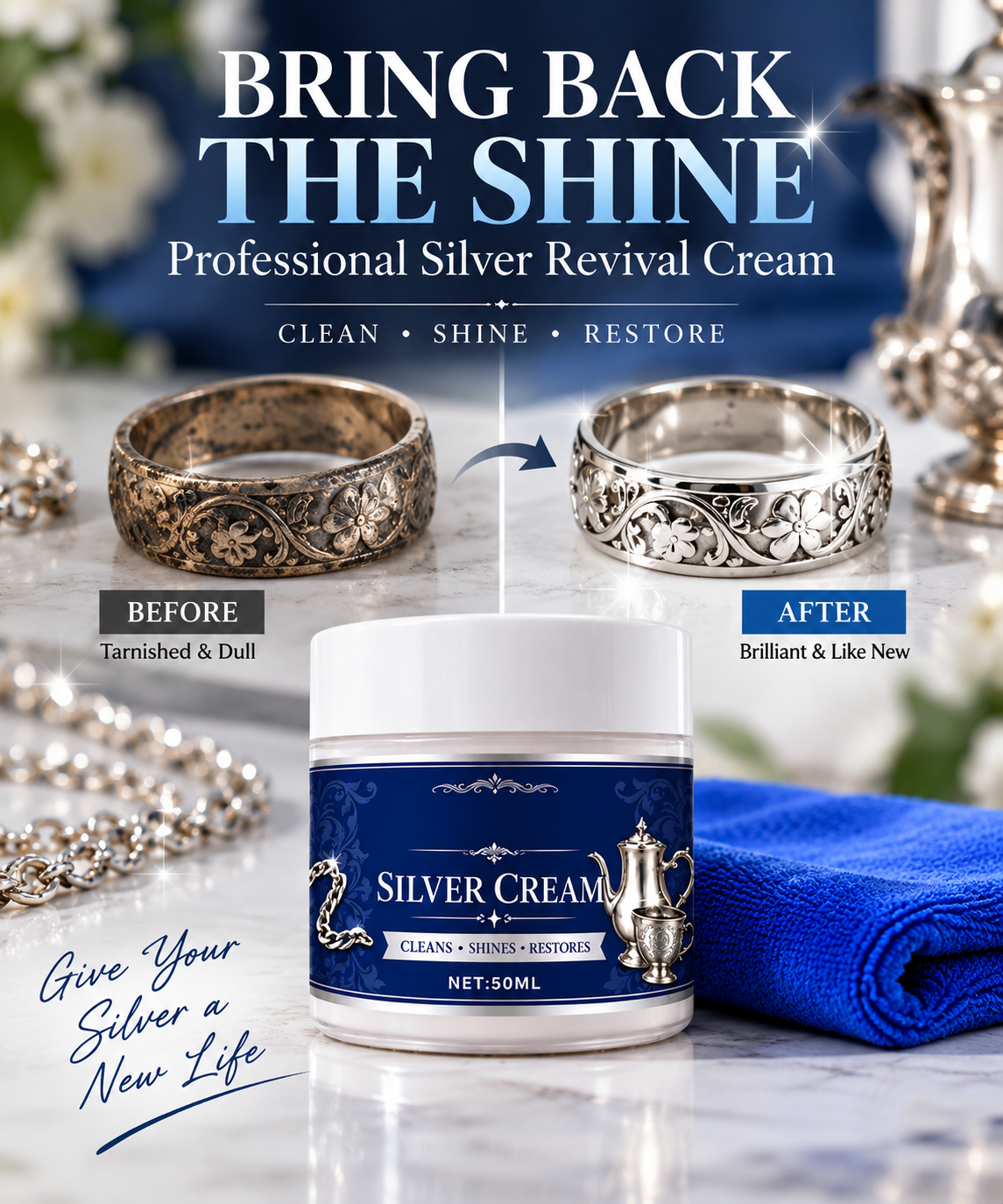 Professional Silver Revival Cream – Fast Shine & Tarnish Care
