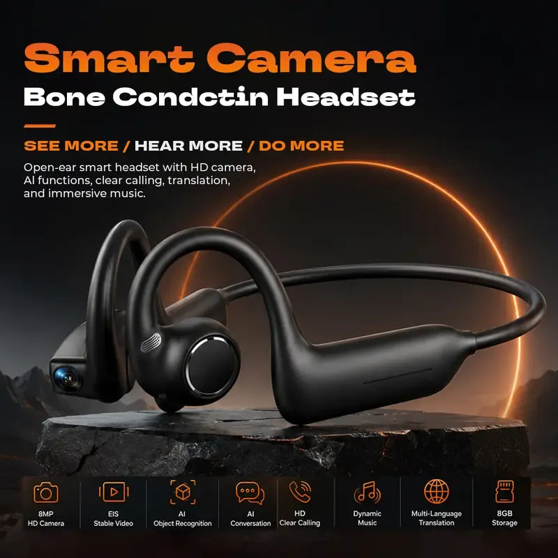 🎧E12 Bone Conduction Wireless Audio Headphones