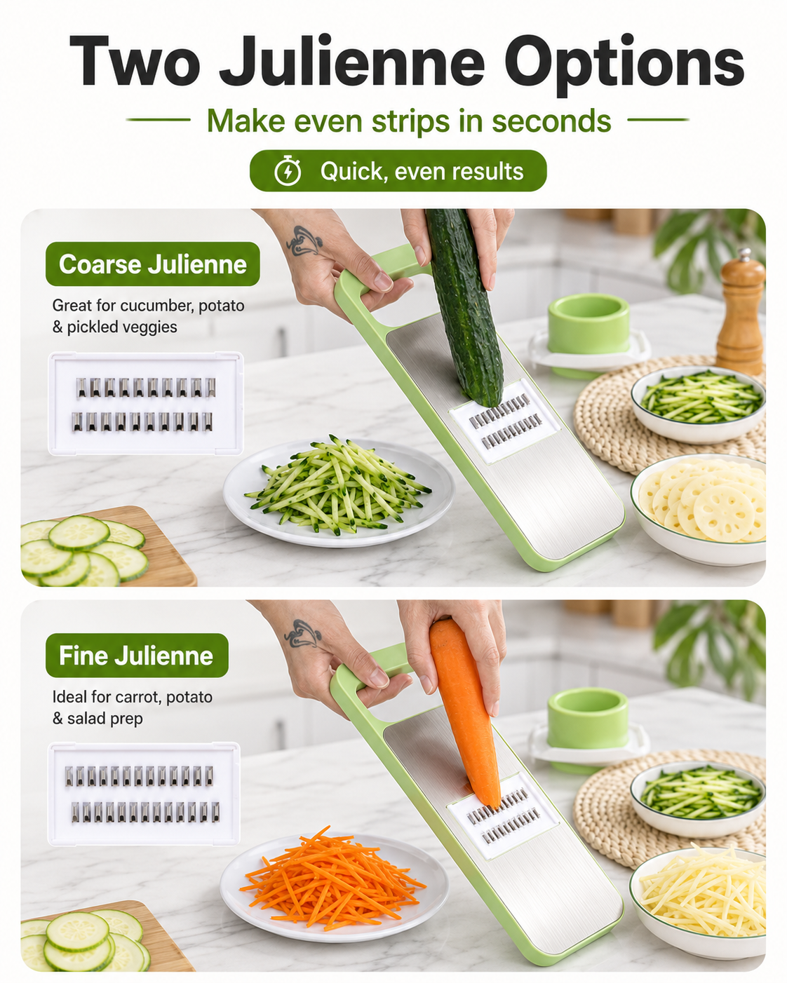 6-in-1 Vegetable Slicer with 6 Blades