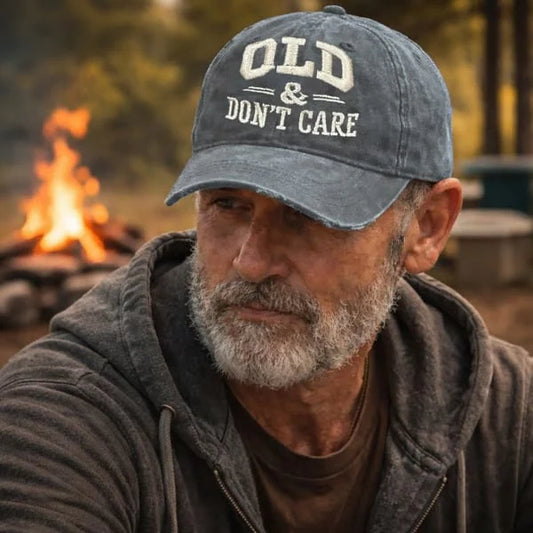 Vintage Distressed"OLD & DON'T CARE"Cap