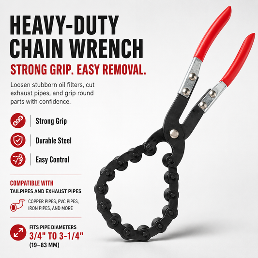 🔥Exhaust Cutter, Cuts 3/4" to 3-1/4" Pipe, Durable Chain Cutter Tool