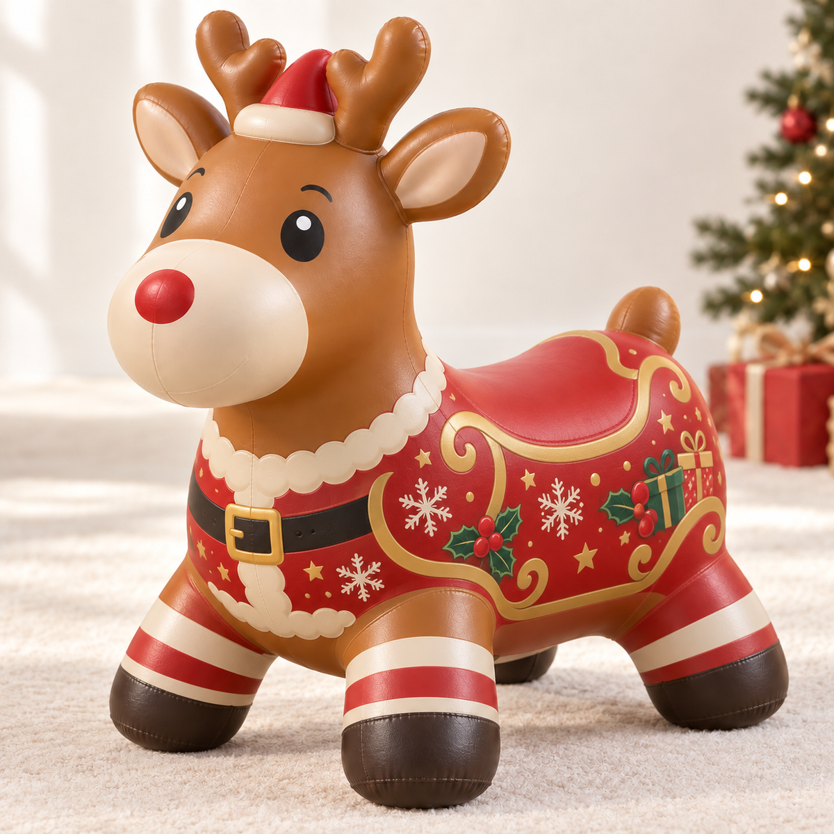 🎅Kids Christmas Animal Bouncy Hopper | Ride-On Inflatable Toy Gift