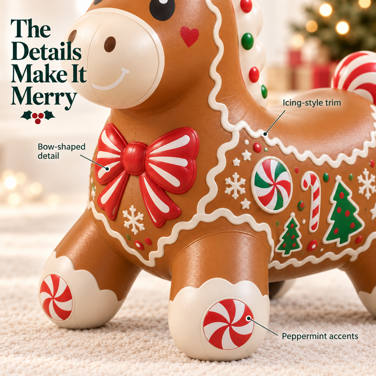 🎅Kids Christmas Animal Bouncy Hopper | Ride-On Inflatable Toy Gift