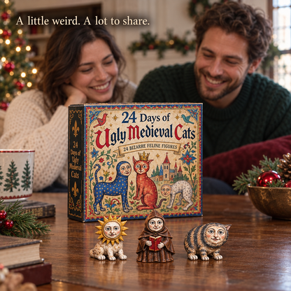 🔥 24 Days of Ugly Medieval Cats – Hilariously Weird Cat Advent Calendar 2026💕