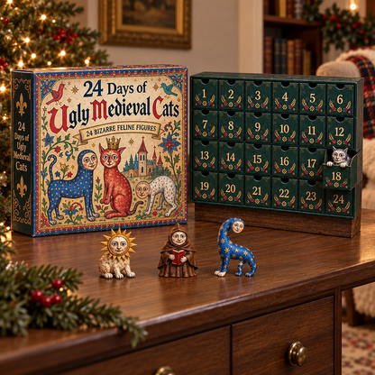 🔥 24 Days of Ugly Medieval Cats – Hilariously Weird Cat Advent Calendar 2026💕