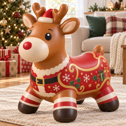 🎅Kids Christmas Animal Bouncy Hopper | Ride-On Inflatable Toy Gift