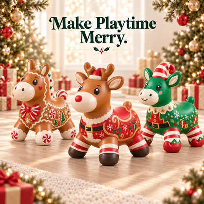 🎅Kids Christmas Animal Bouncy Hopper | Ride-On Inflatable Toy Gift