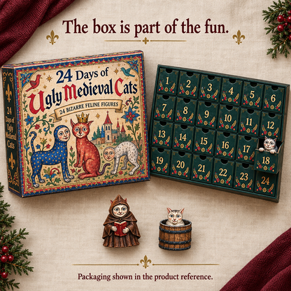 🔥 24 Days of Ugly Medieval Cats – Hilariously Weird Cat Advent Calendar 2026💕