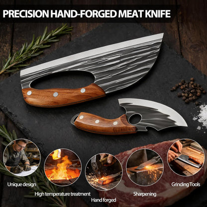 50％OFF⏳Father's Day Limited Edition 🔥Buy 1 Get 1 Free 🔥Forged Kitchen Knife Set - Sharp Durable Meat Cleaver Chef Knife