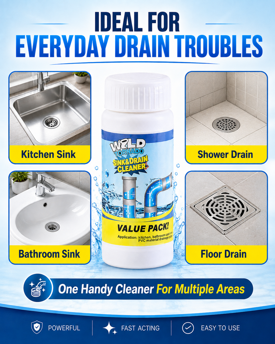 High-Efficiency Odor-Neutralizing Sink & Drain Cleaner