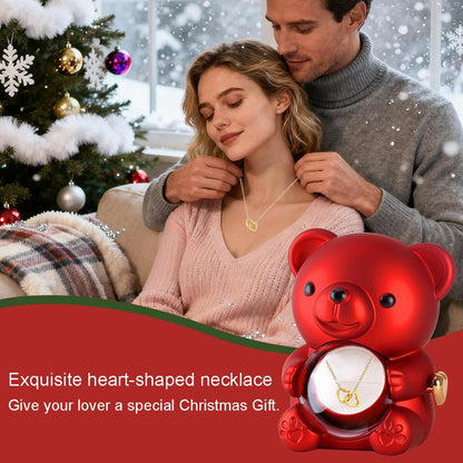 Mother's Day Hot Selling✨Cute Teddy Bear with Preserved Rose--Necklace📿+Eternal Rose🌹+Teddy Bear🧸