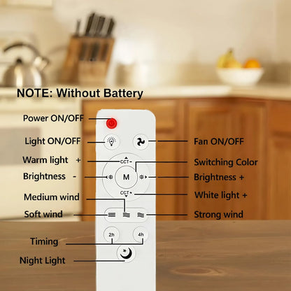 ✨2026 New E27 Socket Ceiling Fan Light - 2-in-1 Silent LED Fan with Remote Control